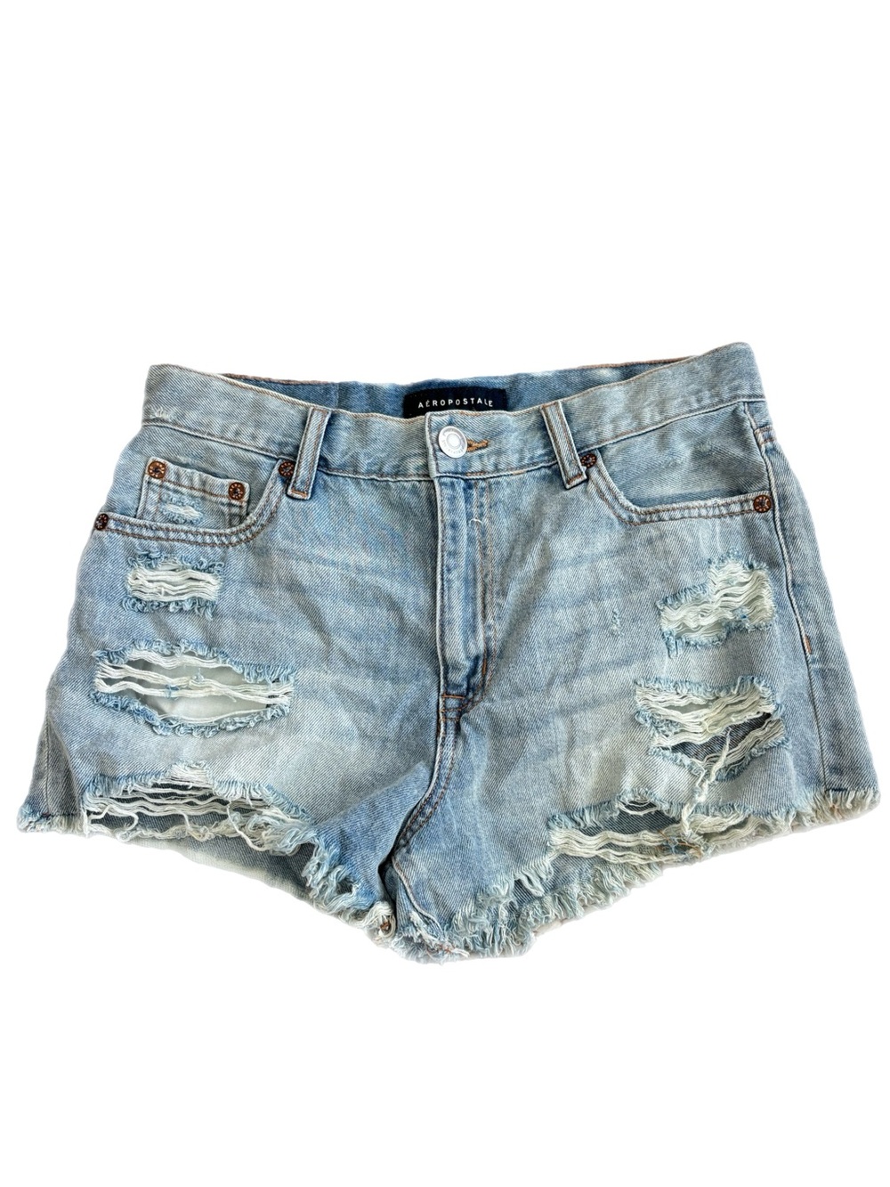 Aéropostale | Light Wash Distressed Denim Cut Off Shorts